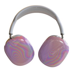 Trippy Glitch Print AirPods Max Case | Snap On Air Pods Max Cover | Protective Case For AirPods Max Headphones With Aesthetic Design