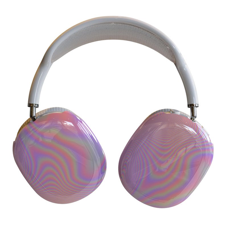 Trippy Glitch Print AirPods Max Case | Snap On Air Pods Max Cover | Protective Case For AirPods Max Headphones With Aesthetic Design