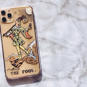 The Fool Tarot Card Phone Case For iPhone 15 14 13 Pro Max 12 Mini 7 8 SE 2022 iPhone X XR Cover The Urban Flair- On Sale!