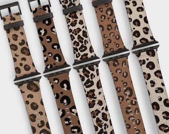 Trendy Leopard Print Apple Watch Band For Series 3 4 5 6 7 8 9 10 11 SE Ultra 38mm 40mm 41mm 42mm 44mm 45mm 46mm 49mm Apple Watch Straps