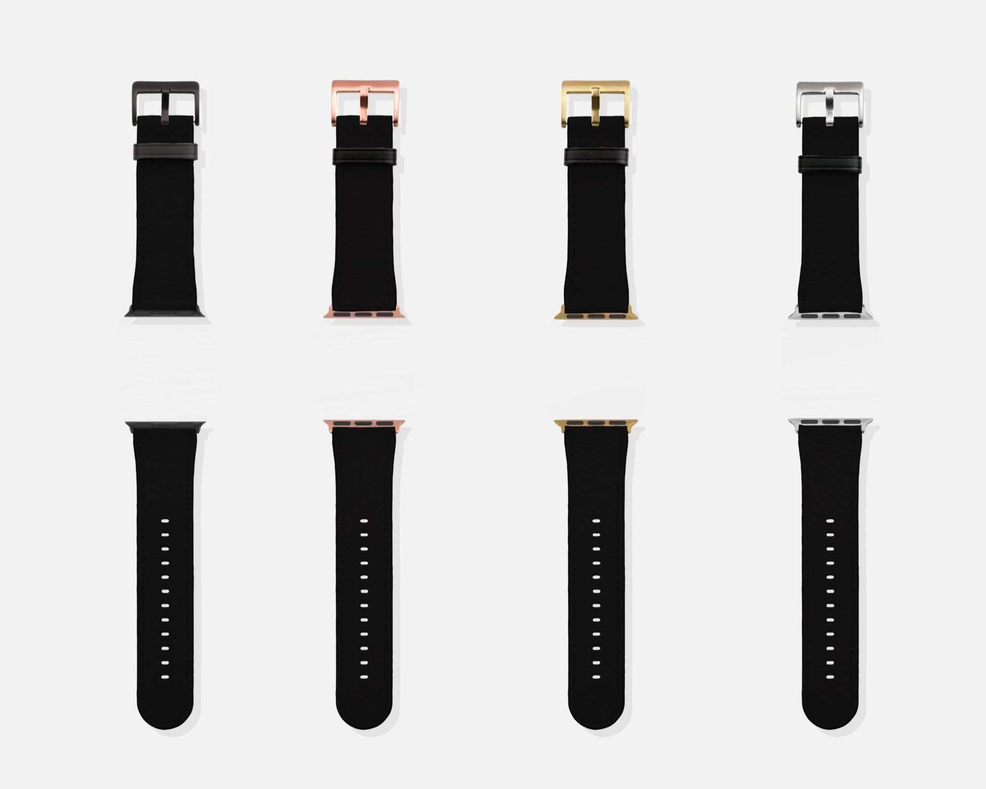 Simple Black Apple Watch Band Minimal Iwatch Straps 38mm 40mm Etsy