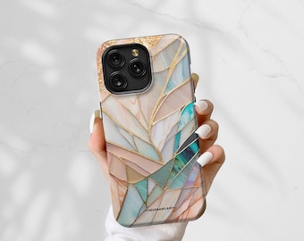 Aesthetic Stained Glass Illusion Print MagSafe Phone Case For iPhone 17 16 15 14 13 Galaxy S26