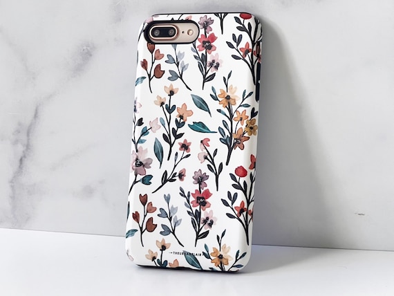 Cute Fall Watercolor Flowers Phone Case For iPhone 17 16 15 14 13 11 7 8 SE Galaxy S26 S25 Google Pixel 10 9 8