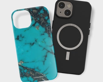 Boho Turquoise Stone Print MagSafe Phone Case For iPhone 17 16 15 14 13 Galaxy S26