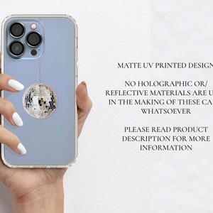 Minimal Hanging Disco Ball Print Phone Case for iPhone 17 16e 15 14 13 ...