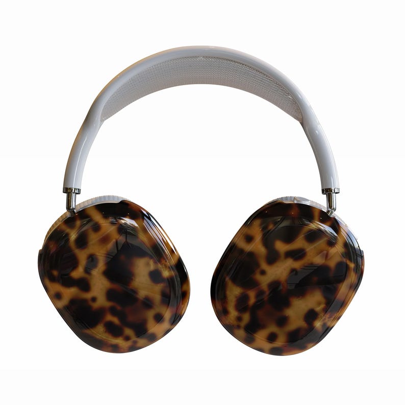 Classy Tortoise Shell Print AirPods Max Case | Snap On Air Pods Max Cover | Protective Case For New AirPods Max Headphones