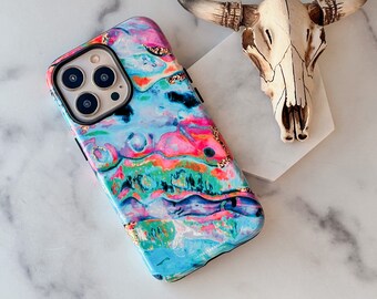 Pastel Abalone Shell Print Tough Phone Case For iPhone 15 Plus 14 13 Mini 12 Pro Max XR XS 7 8 SE Galaxy S24 Pixel 8 Pro - On Sale!