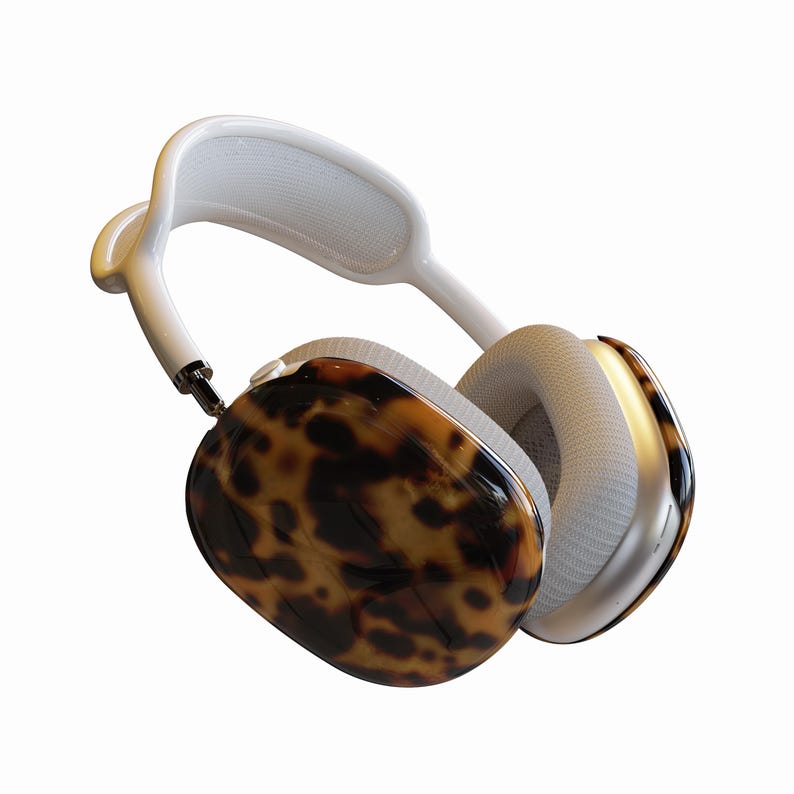 Classy Tortoise Shell Print AirPods Max Case | Snap On Air Pods Max Cover | Protective Case For New AirPods Max Headphones