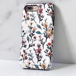 Cute Fall Watercolor Flowers Phone Case For iPhone 17 16 15 14 13 11 7 8 SE Galaxy S26 S25 Google Pixel 10 9 8 afbeelding 1