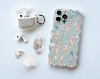 Aesthetic Doodles Phone Case For iPhone 17 16 15 14 13 7 8 SE Galaxy S26 S25