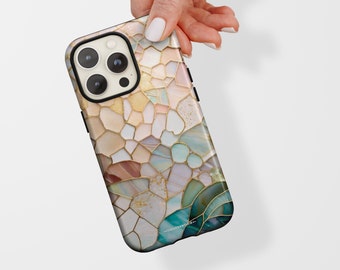 Aesthetic Stained Glass Illusion Print MagSafe Phone Case For iPhone 17 16 15 14 13 Galaxy S26