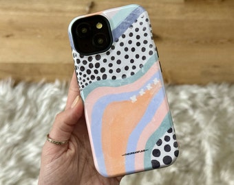 Pastel Abstract MagSafe Phone Case For iPhone 17 16 15 14 13 Galaxy S26
