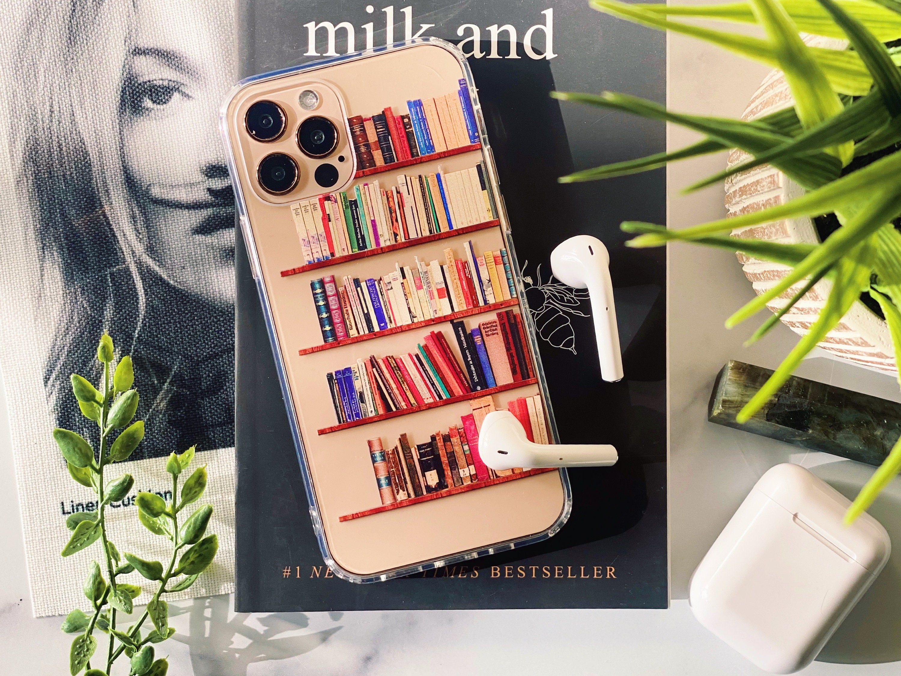 Book Shelf Phone Case For Iphone 13 12 Mini 11 Pro 7 8 Plus X Etsy