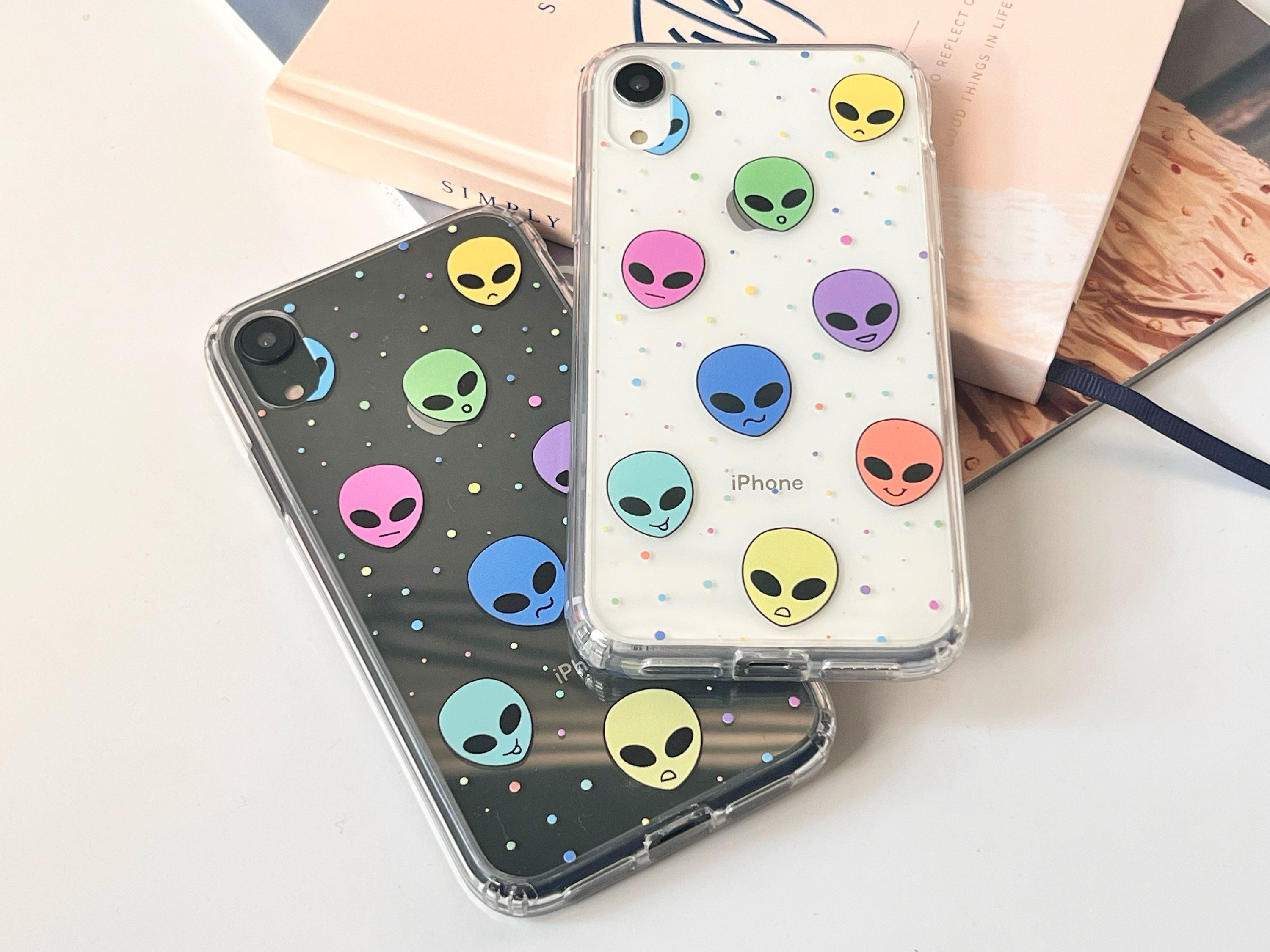 Pastel Alien Phone Case for iPhone 17 16 15 14 13 7 8 SE 2022 S26 S25 ...