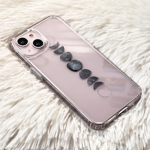 Minimal Moon Phase Clear Phone Case For iPhone 17 Air 16e 15 Pro Max 14 13 7 8 12 Mini SE XS S24 Witchy Phone Case The Urban Flair MagSafe