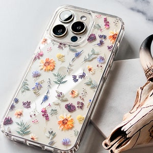 Aesthetic Sunflowers & Wild Flower Phone Case For iPhone 15 14 13 Pro Max 12 Mini 11 XR 7 8 SE 2022 Galaxy S24 Watercolor Spring Floral afbeelding 4