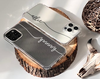 Funda transparente personalizada con nombre en cursiva para iPhone 17 Air 16e 15 14 13 Pro Max con una linda caligrafía personalizable, ideal como regalo. Funda MagSafe.