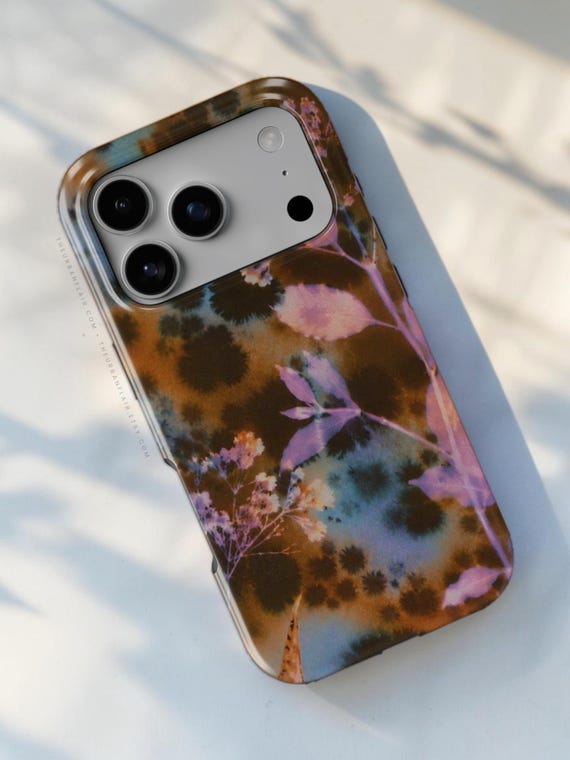 Grunge Watercolor Floral Tough Phone Case - Cover For iPhone 18 Pro Max 17 Air 16e 15 14 13 12, Galaxy S26 Ultra & Pixel 11 Pro XL 10