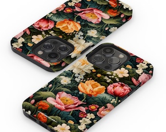 Dark Floral Peony Botanical MagSafe Phone Case For iPhone 17 16 15 14 13