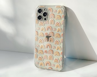 Modern Rainbows Phone Case For iPhone 17 16 15 14 13 7 8 SE 2022 Galaxy S26 S25