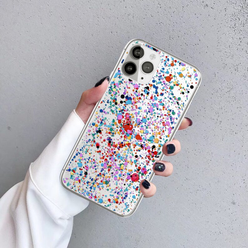 Colorful Paint Splatter Phone Case For iPhone 12 11 Pro XR XS Etsy