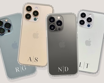 Simple Monogram Clear Phone Case | For iPhone & Samsung Galaxy | Personalizable Minimal Initial Gift For Him or Her The Urban Flair MagSafe