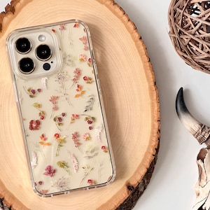 Aesthetic Watercolor Wild Flowers Phone Case For iPhone 16 15 14 13 Pro Max 12 Mini XR 7 8 SE Galaxy S25 Aesthetic Spring Floral Design