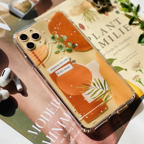 Modern Abstract Terracotta Collage Clear Phone Case For Iphone Etsy