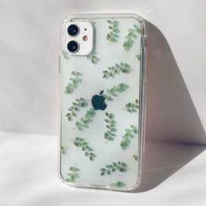 Cute Eucalyptus Leaves Case For iPhone 15 14 13 Pro Max 12 Mini  7 8 XR Galaxy S24 Ultra Phone Cover With Minimal Design- On Sale!