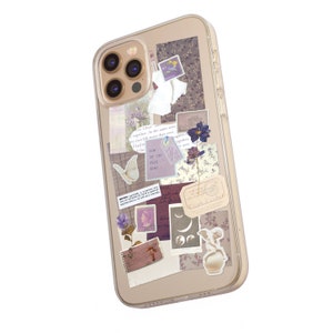 Lavender Aesthetic Collage Clear Phone Case for iPhone 15 14 - Etsy Canada