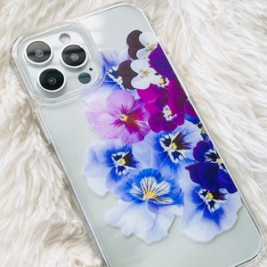 Pretty Purple Pansies Phone Case For iPhone 15 14 13 12 11 X XR 7 8 SE 2022 Galaxy S24 With Floral Design The Urban Flair- On Sale!