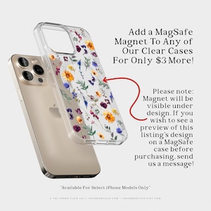 an advertisement for a phone case with flowers on it