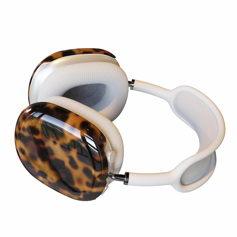Classy Tortoise Shell Print AirPods Max Case | Snap On Air Pods Max Cover | Protective Case For New AirPods Max Headphones
