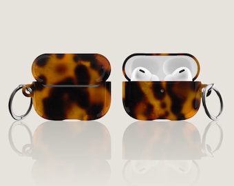 Tortoise Shell AirPods Case Aesthetic Air Pods Case Tortoiseshell Air Pod Pro Case Air Pods Pro Cover Keychain Clip Airpod 1 2 Cases