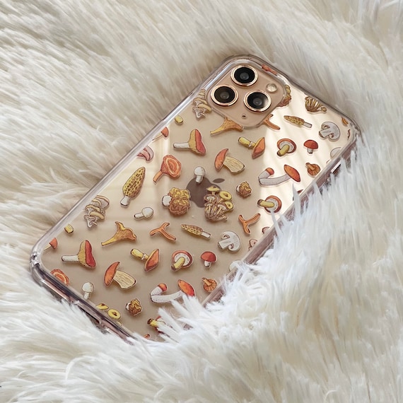 Fall Mushroom Clear Phone Case For Iphone 14 Plus 13 Pro Max Etsy