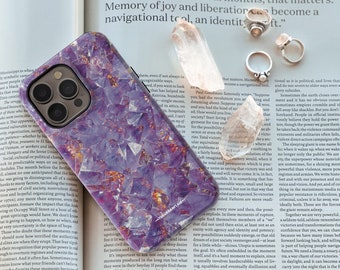 Amethyst Crystal Phone Case For iPhone 15 14 13 12 Mini Pro Max XR XS Max 7 8 Plus SE 2020 Galaxy S24 Pixel 8 7 Pro 6 Cover With Design