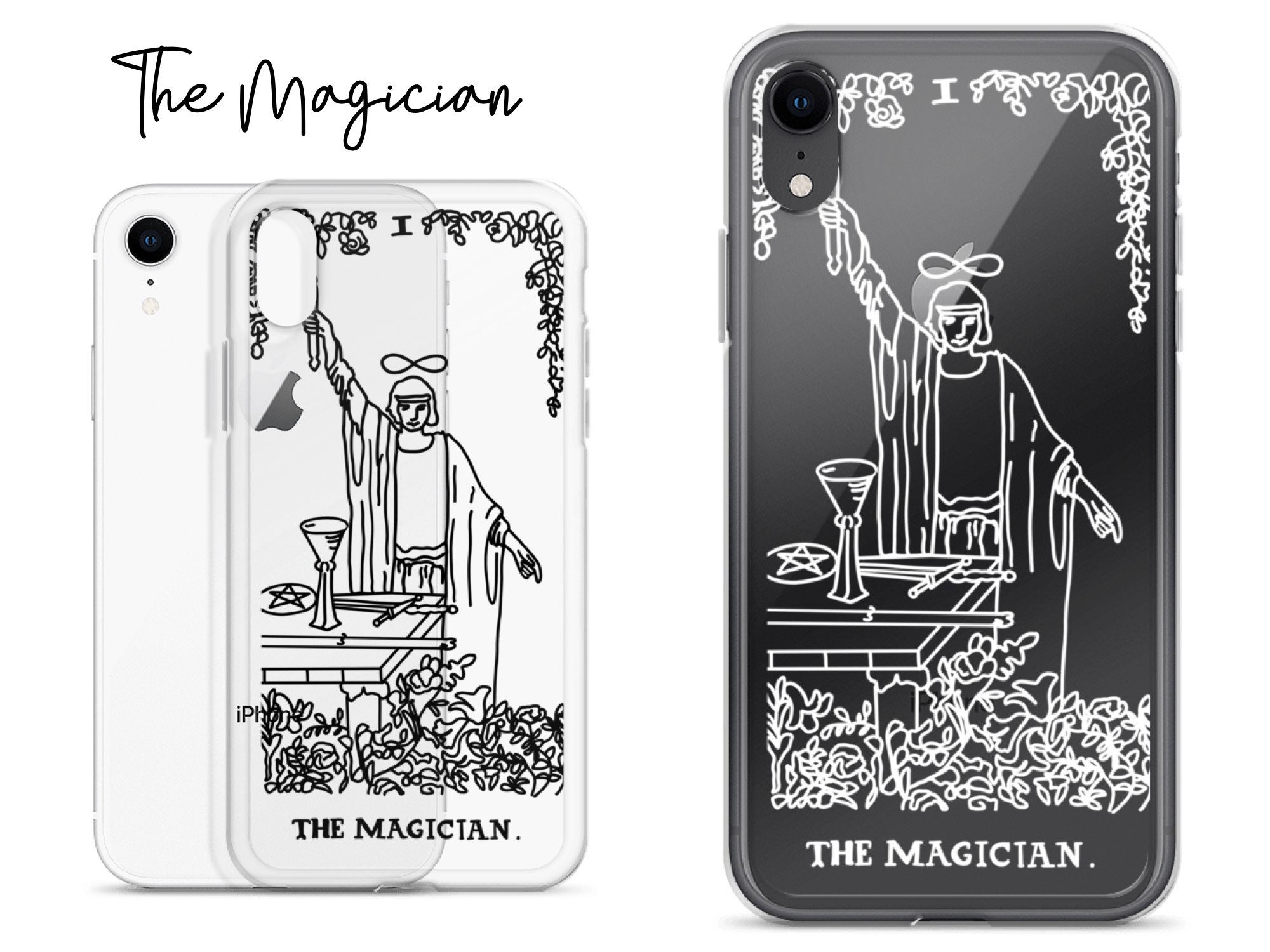 The Magician Outline Tarot Card Clear Phone Case For Iphone 11 Etsy The Magician Outline Tarot Card Clear Phone Case For Iphone 11 Etsy