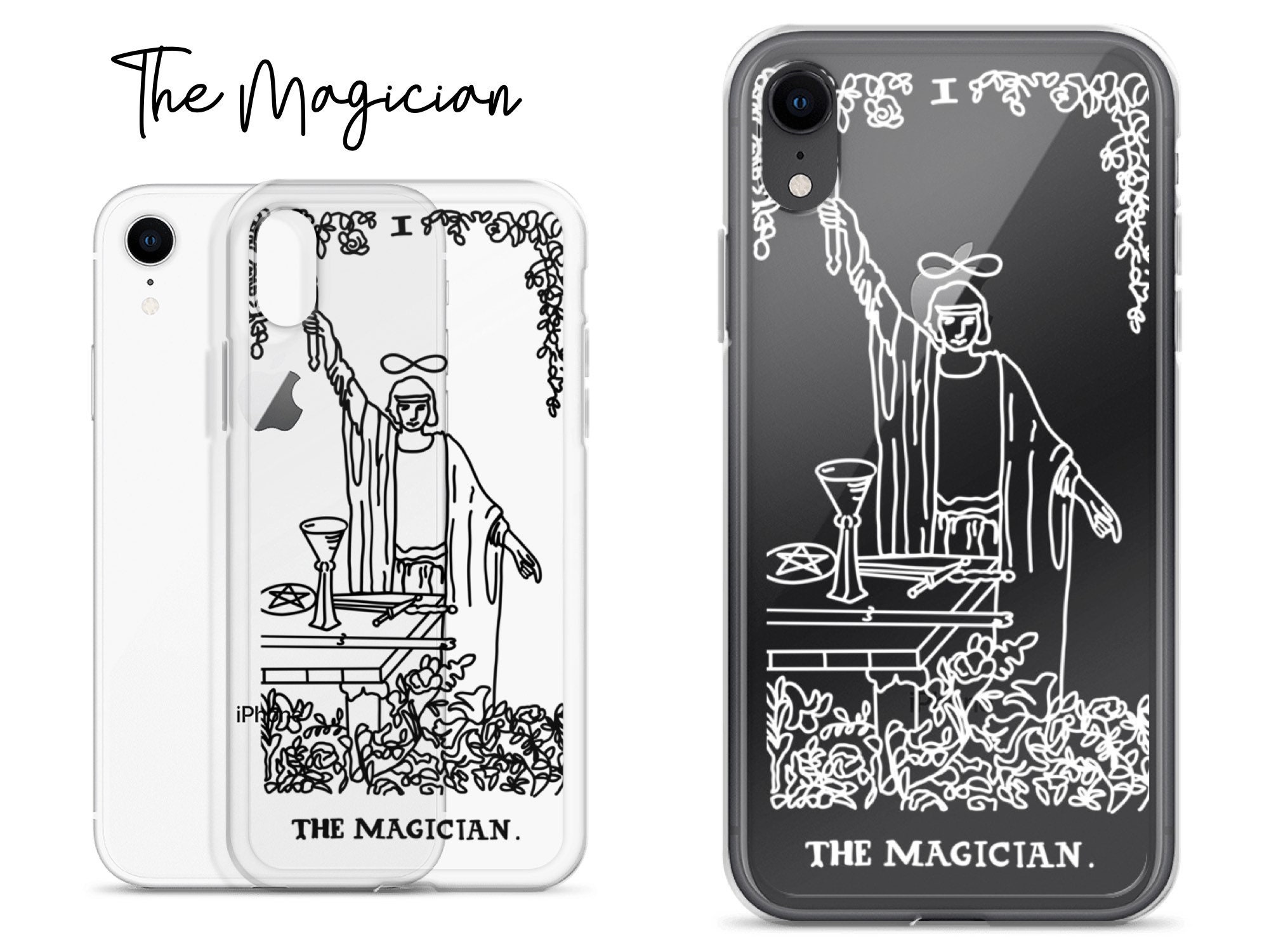 The Magician Outline Tarot Card Clear Phone Case For Iphone 11 Etsy