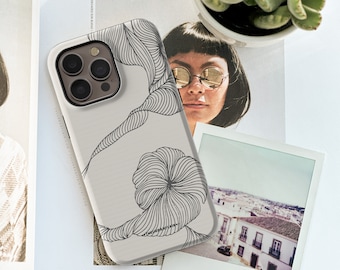 Simple Line Art Design Phone Case For iPhone 17 16 15 14 13 7 8 SE Galaxy S26 S25 Pixel 10 9