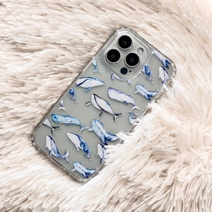 Cute Humpback Whale Phone Case For iPhone 16 15 14 13 Pro Max 12 Mini XR 7 8 SE Galaxy S25 Clear Phone Cover The Urban Flair MagSafe