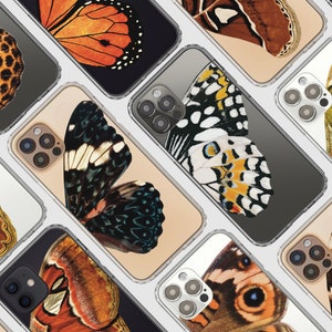 Butterfly Wing Cases For iPhone 15 14 Pro 13 12 Mini 11 XR 7 8 SE 2022 Phone Cover With Vintage Butterflies Design For Galaxy S24 - On Sale!