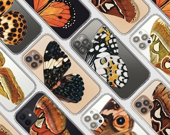 Butterfly Wing Cases For iPhone 15 14 Pro 13 12 Mini 11 XR 7 8 SE 2022 Phone Cover With Vintage Butterflies Design For Galaxy S24 - On Sale!