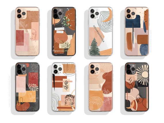 Modern Aesthetic Abstract Cases for iPhone 15 Pro 14 Plus 13 12