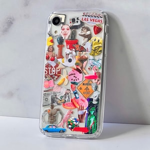 The Weirdest Collage Case for iPhone 16 15 Pro Max 14 Plus 13 12 Mini XR 7 8 SE Galaxy S25 MagSafe Case With Aesthetic Scraps Design