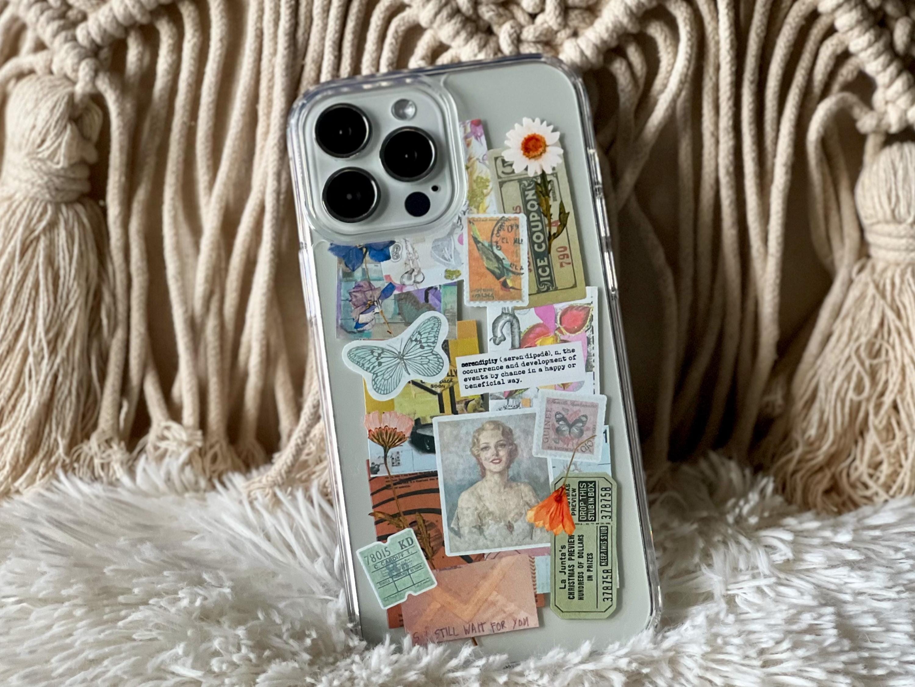 Serendipity Scraps Collage Phone Case For iPhone 16 15 14 13 Pro Max 12 Mini XR 7 8 SE S24 S23 S22 Aesthetic Moodboard Design MagSafe
