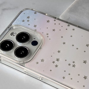 Pale Pastel Cut Out Stars Phone Case For iPhone 16 15 14 13 Pro Max 12 Mini XR 7 8 SE With Cute Aesthetic Design Galaxy S25 Ultra