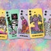Trippy Psychedelic Aesthetic Tarot Card Case iPhone 13 12 Mini  7 8 SE 2022 XR Death Temperance Lovers Strength 9 Pentacles 