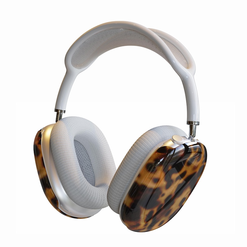 Classy Tortoise Shell Print AirPods Max Case | Snap On Air Pods Max Cover | Protective Case For New AirPods Max Headphones