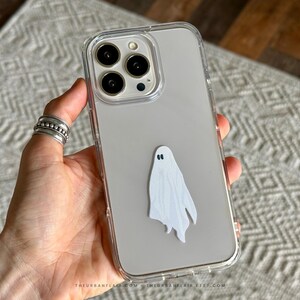 Minimal Ghost Clear Phone Case - Cover For iPhone 17 Pro Max 16 15 14 13 7 8 & Galaxy S26 S25 - MagSafe Magnet Available
