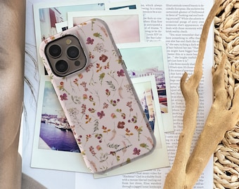 Aesthetic Watercolor Wild Flowers MagSafe Phone Case For iPhone 17 16 15 14 13
